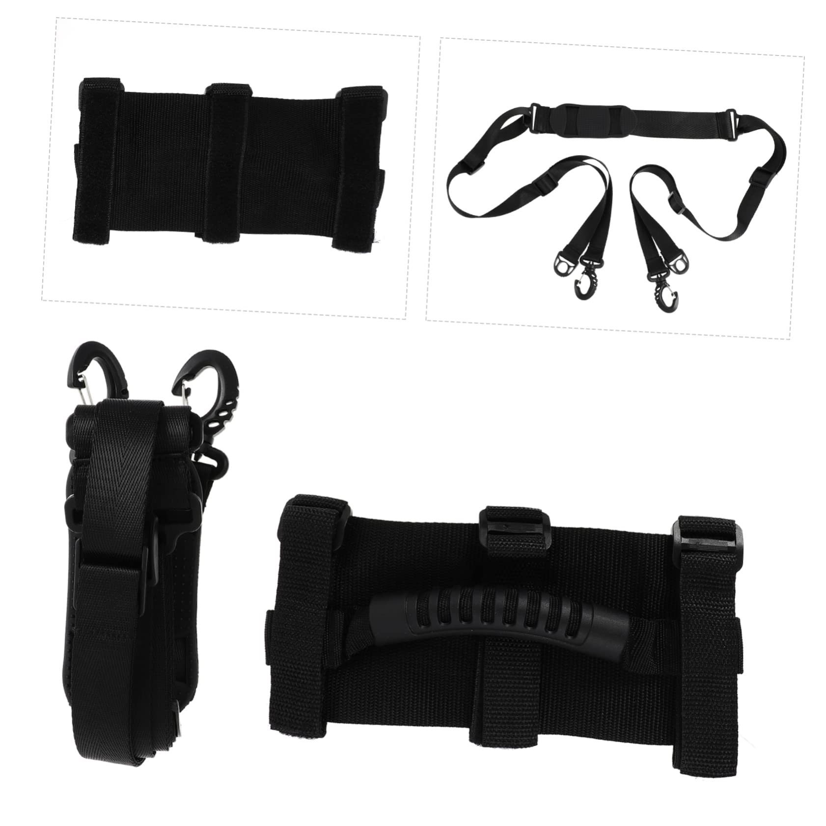 Abaodam Sangle Trottinette Bretelles Sangle De Transport pour Scooter Poignée Transporteur Flotter Enfant Bandoulière Trottinette Sangles De Transport De Scooter PP Noir