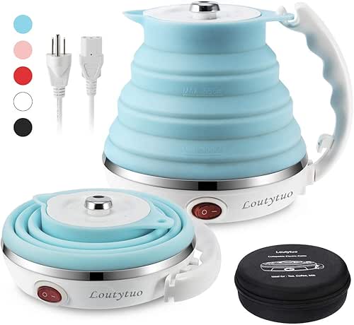 Ultrathin Upgraded Food Grade Silicone Travel Foldable Electric Kettle Boil