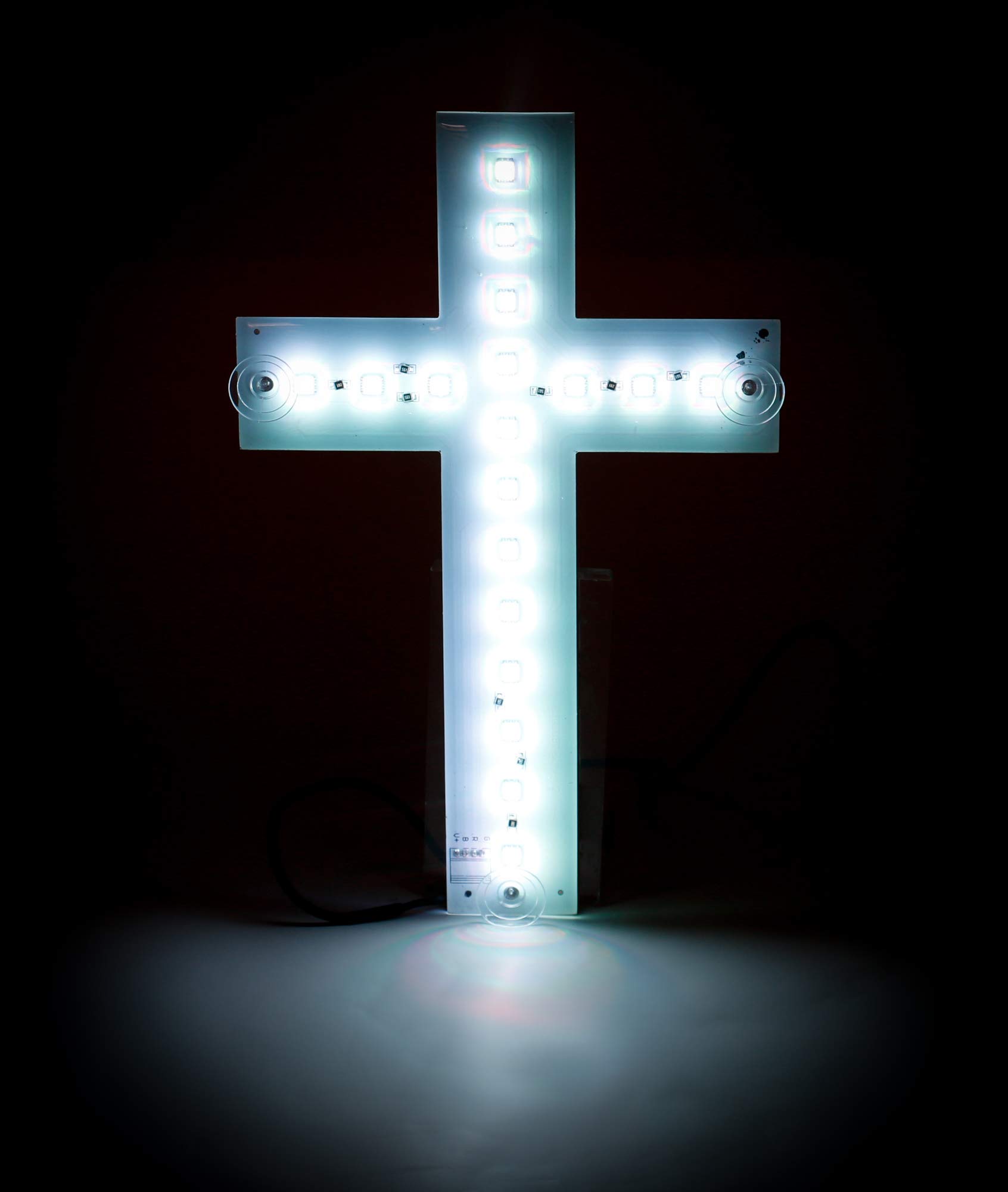 All Ride Kreuz Leuchte 24 Volt mit 18 LEDs Multi-Color für die LKW Fahrerkabine, Trucker Innenaustattung