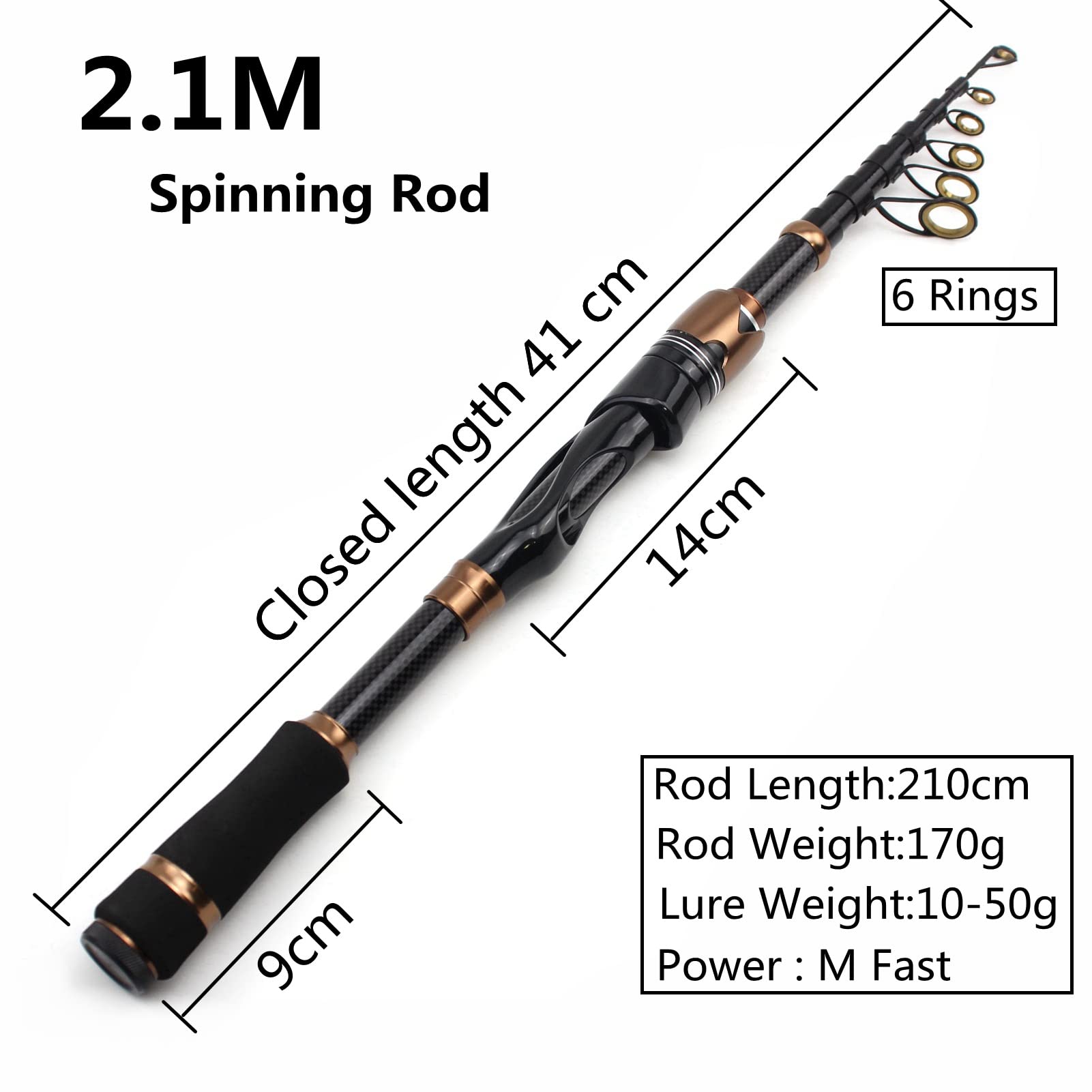 小物 rod.san Fishing Rod 2.1m Carbon Small sea Rod Simple Set Ultra-Short
