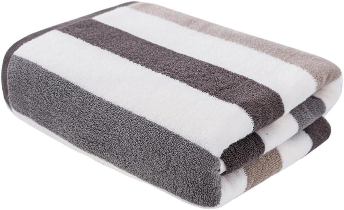 Amosfun Thickened Cotton Bath Towel for Winter Oversized Shower Towel for Men and Women Highly Absorbent and Soft Bathroom Essential Grey