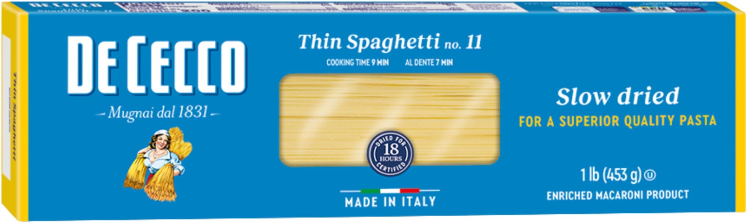 Pasta, Spaghetti Thin No.11, 16 Ounce