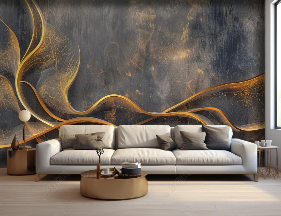 Papier peint intissé abstrait pour masquer les défauts des grands murs