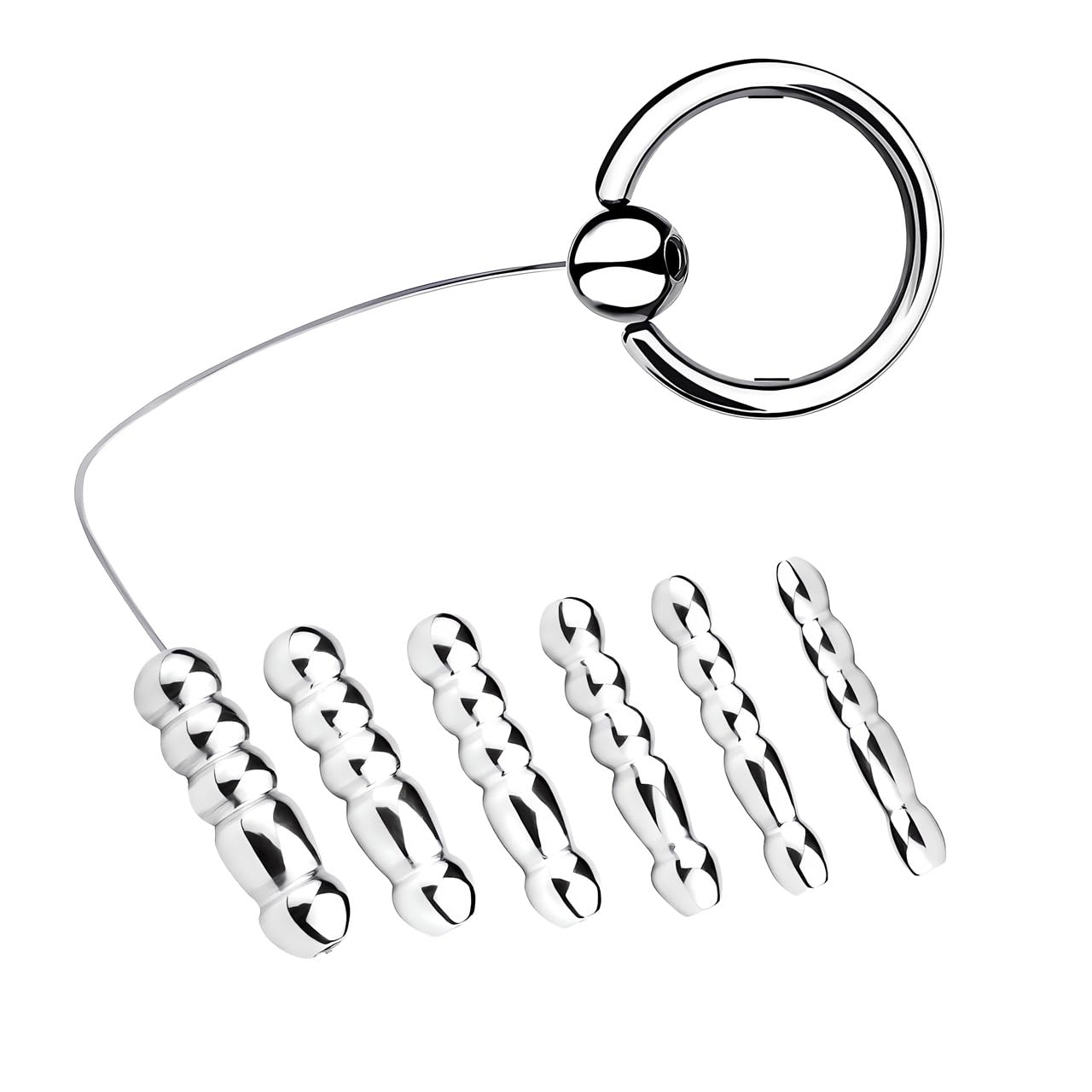 Edelstahl Hollow PenisPlug Harnröhrenstecker mit ZugringErhältlich 6 Größen verfügbar Urethral Sounding Dilatoren für Männer Metall Harnröhre Katheter Masturbation Sex Spielzeug