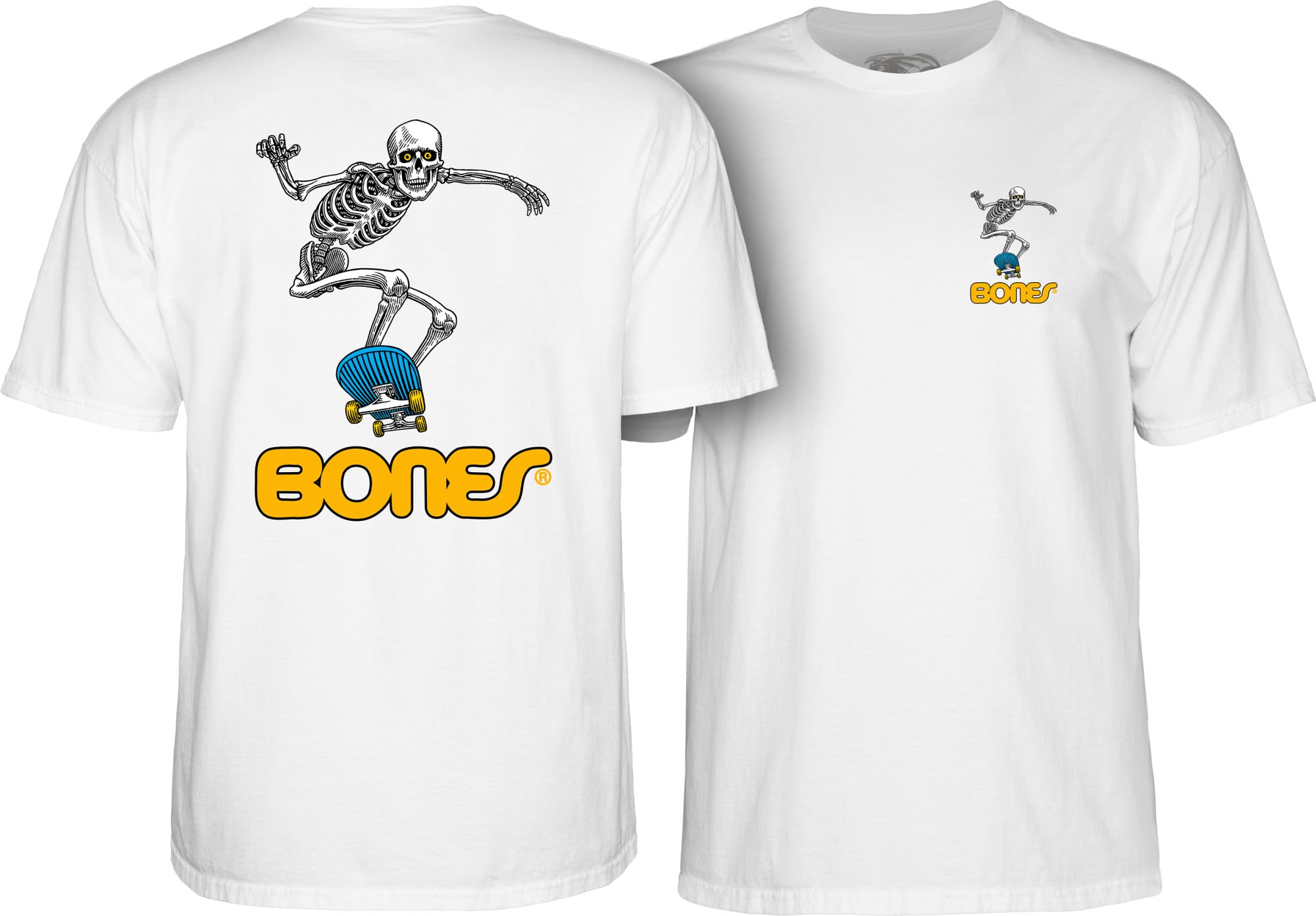 T-Shirt Powell Peralta Squelette Skateboard 2 Noir Coton