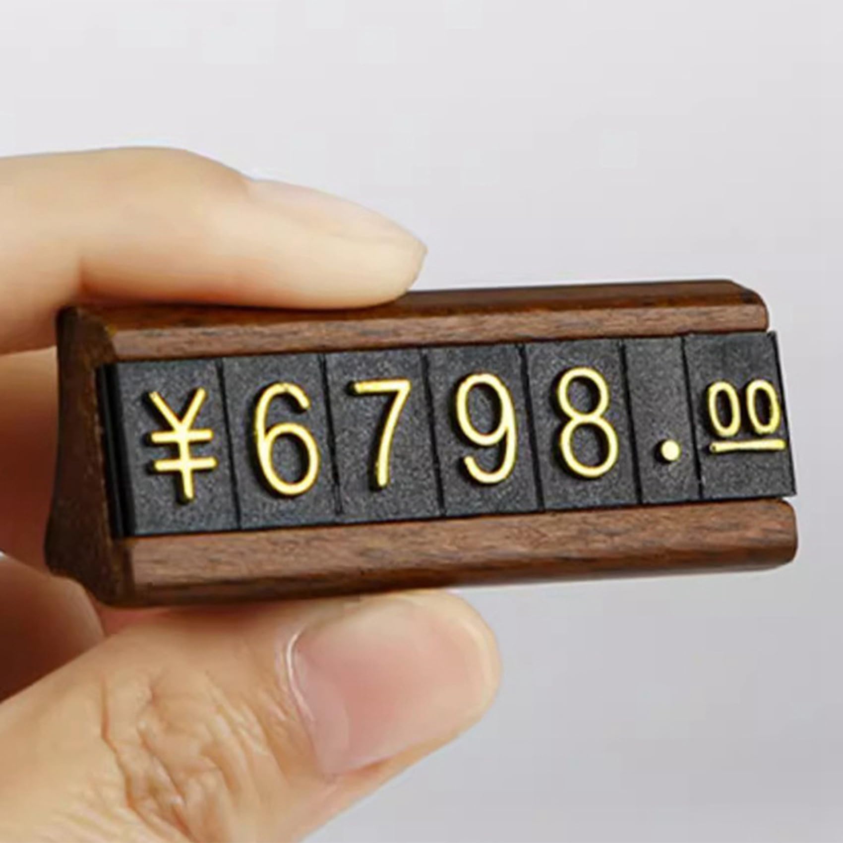 40 Set Mini Legno Combinato Numero Prezzo Cubi Etichetta Regolabile Numero Prezzo Etichetta Segno Titolare Carta Supporto B