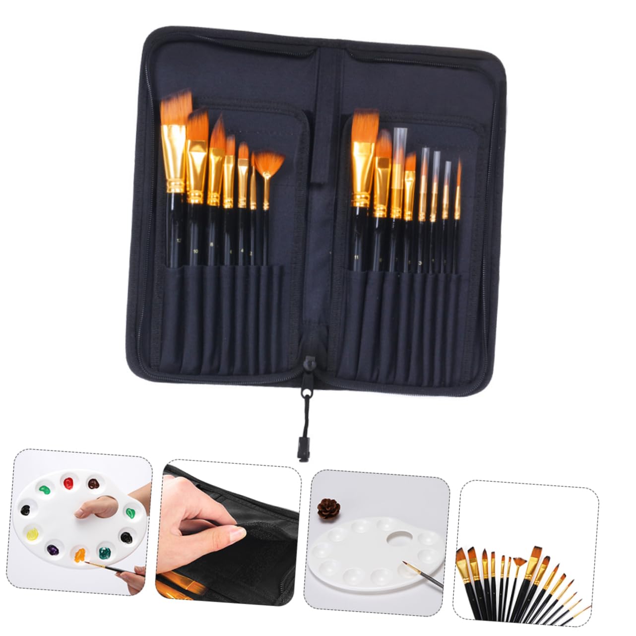 Pinceles De para Artística Pinceles De Dibujo Mango De Madera para Mujeres Estudiantes