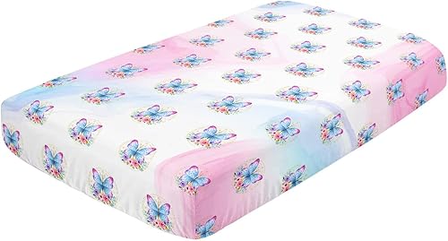 Miniatura 9 de Datura home Juego de ropa de cama para cuna, 3 piezas de ropa de cama para cuna con edredón, sábana de cuna y falda de cuna, ropa de cama impresa de