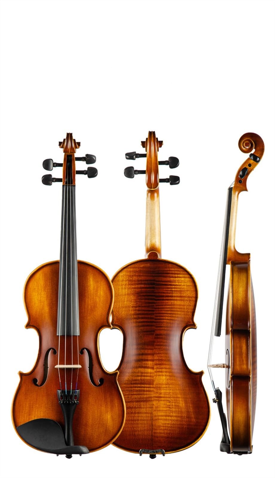 Violine Massivholz Handgefertigte Violine Anfänger Erwachsene Violine Musikinstrument Fichtenholzplatte(B-1/4)