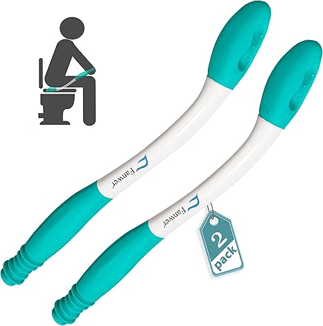 Fanwer Toilet Aids for Wiping Bottom - 15.7" Long Reach Comfort Butt Wiper Tools - Bottom Buddy Wiping aid Self Assist for Men, Women, Disabled,Elderly,Pregnant,and Back Surgery Recovery (2 Pack)