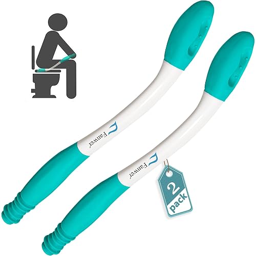 Fanwer Toilet Aids for Wiping Bottom - 15.7" Long Reach Comfort Butt Wiper Tools - Bottom Buddy Wiping aid Self Assist for Men, Women, Disabled,Elderly,Pregnant,and Back Surgery Recovery (2 Pack)