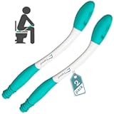 Fanwer Toilet Aids for Wiping - 15.7" Long Reach Comfort Butt Wiper Tools - Bathroom Bottom Buddy Wiping Self Assist for Disabled,Elderly,Pregnant,Overweight People and Back Surgery Recovery (2 Pack)