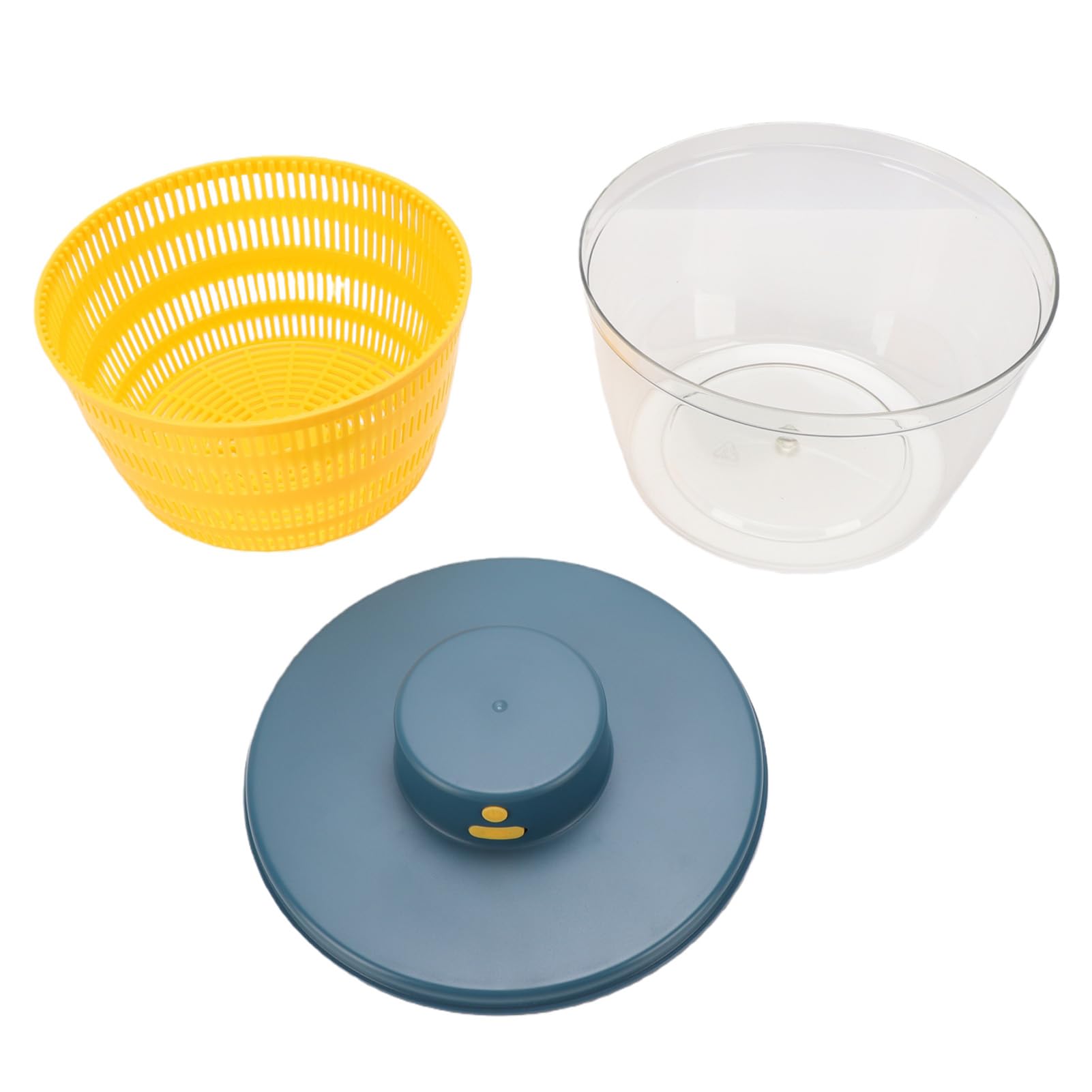 Wakects Ensalada Eléctrica Spinner, ABS PP 4L Lavadora Secadora Recargable de Frutas y Verduras con Carga USB, Tazón Desmontable de Doble Capa para Familias de Preparación de Ensaladas de Cocina