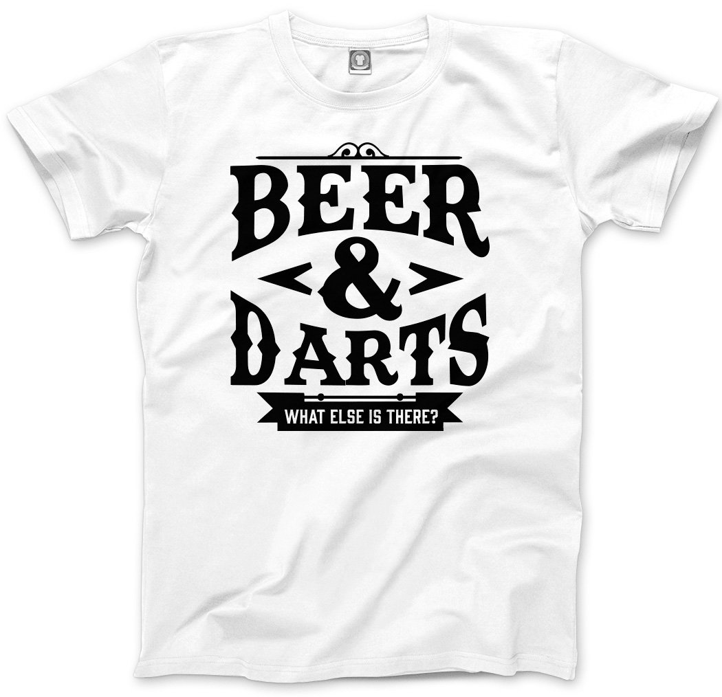 Hotscamp Men's White Darts & Beer What Else Is There Unisex T-Shirt - XX-Large