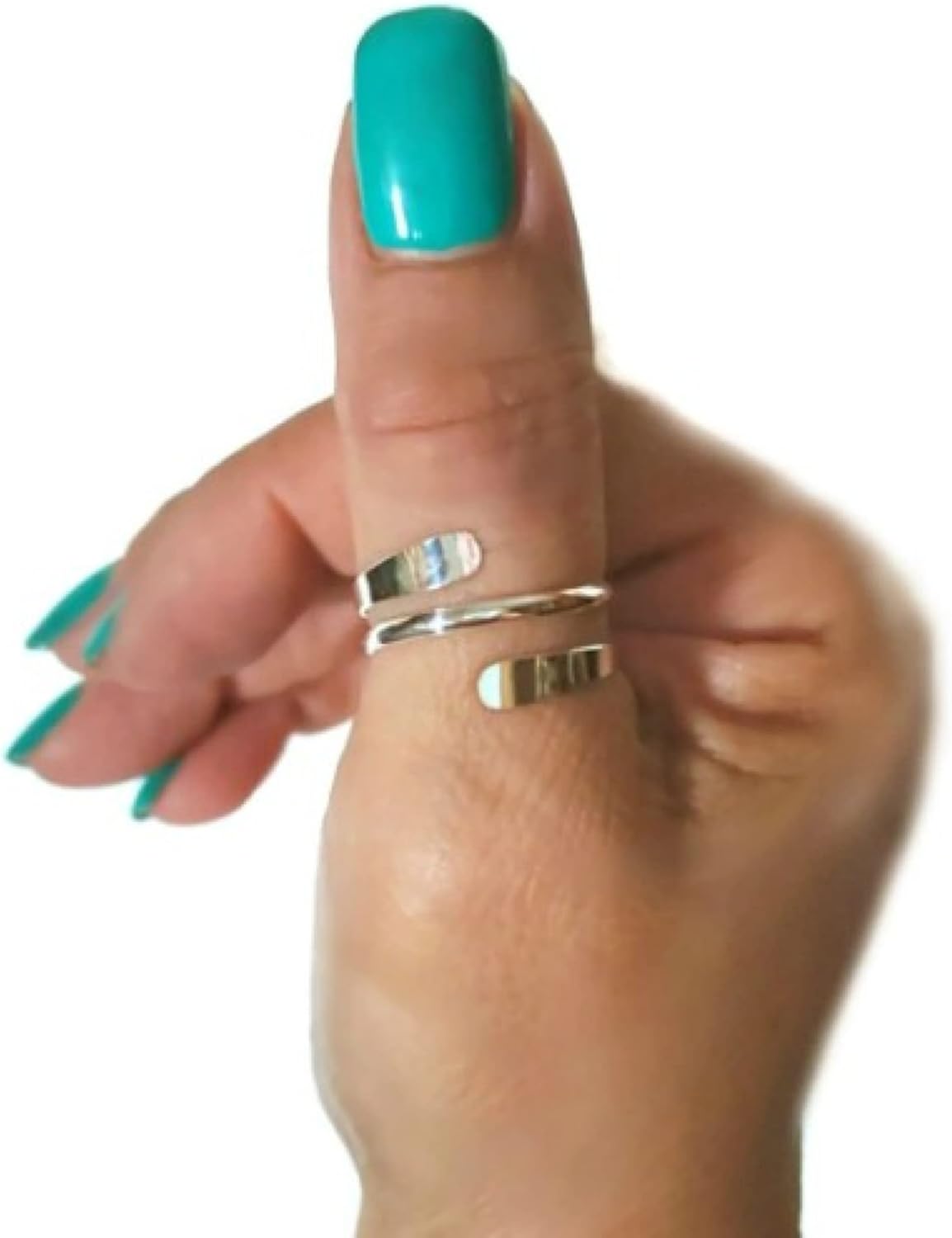 California Toe Rings Thumb Ring Sterling Silver Wrap Around Coil Bypass Adjustable Thumb Ring