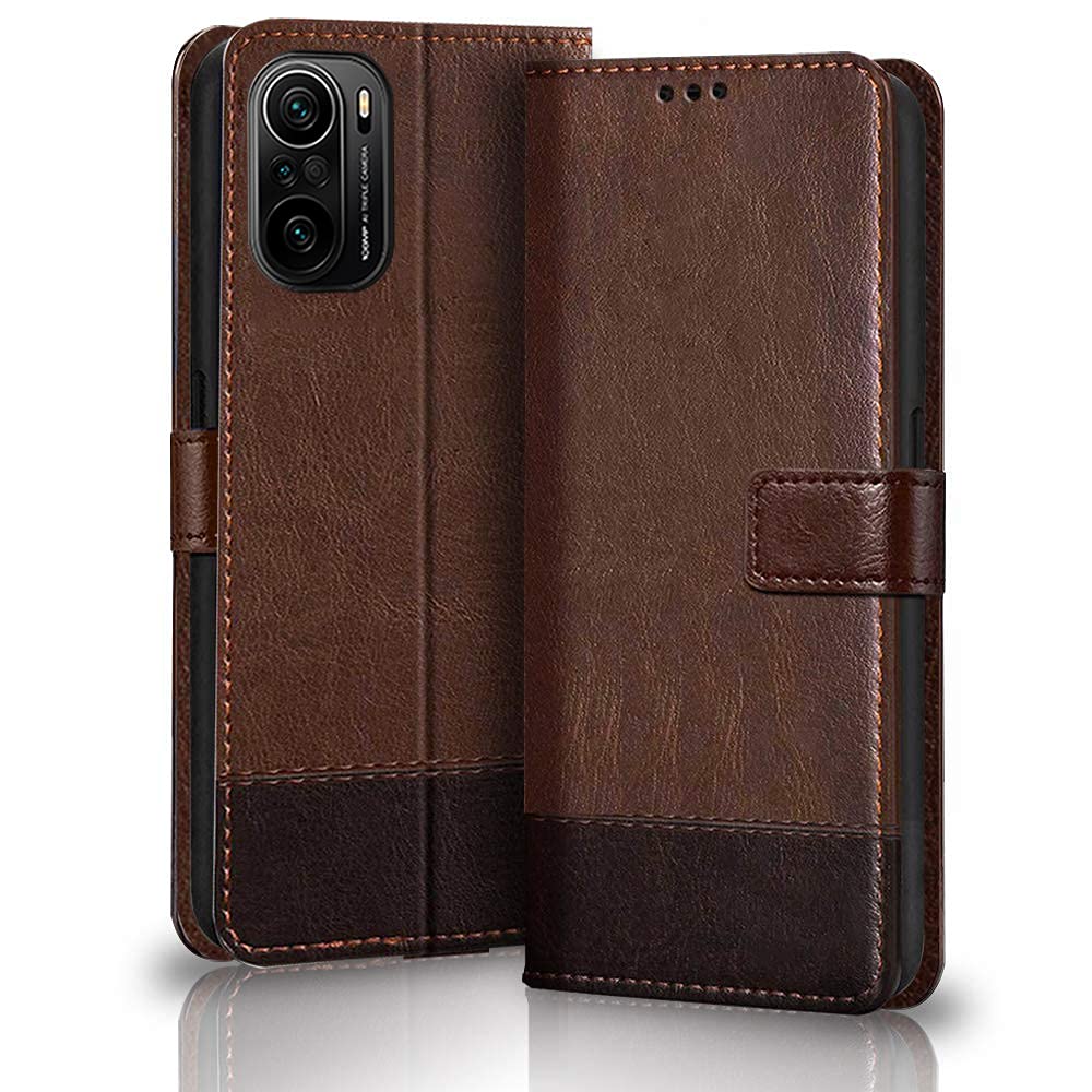 TheGiftKart Dual-Color Leather Finish Xiaomi Mi 11X / Mi 11X Pro Flip Back Cover | Inside Pockets & Inbuilt Stand | Wallet Style Flip Cover Back Case for Mi 11X / Mi 11X Pro (Brown & Coffee) (B093CGBKSD) Amazon Price History, Amazon Price Tracker