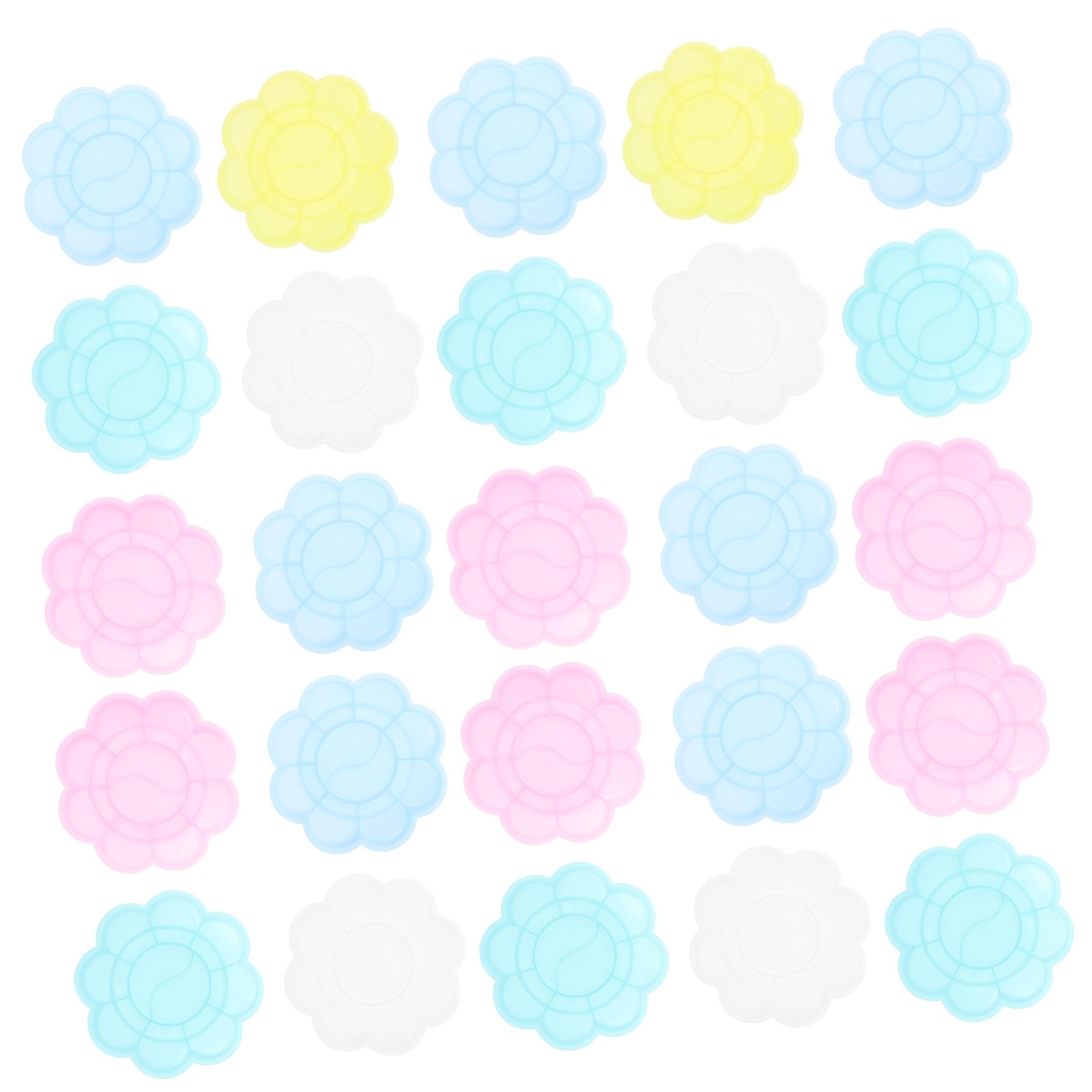 KOCKSHION Art Paint Plate 100pcs Plastic Pallets Watercolor Paint Box for Adults Boys and Girls Artists DIY