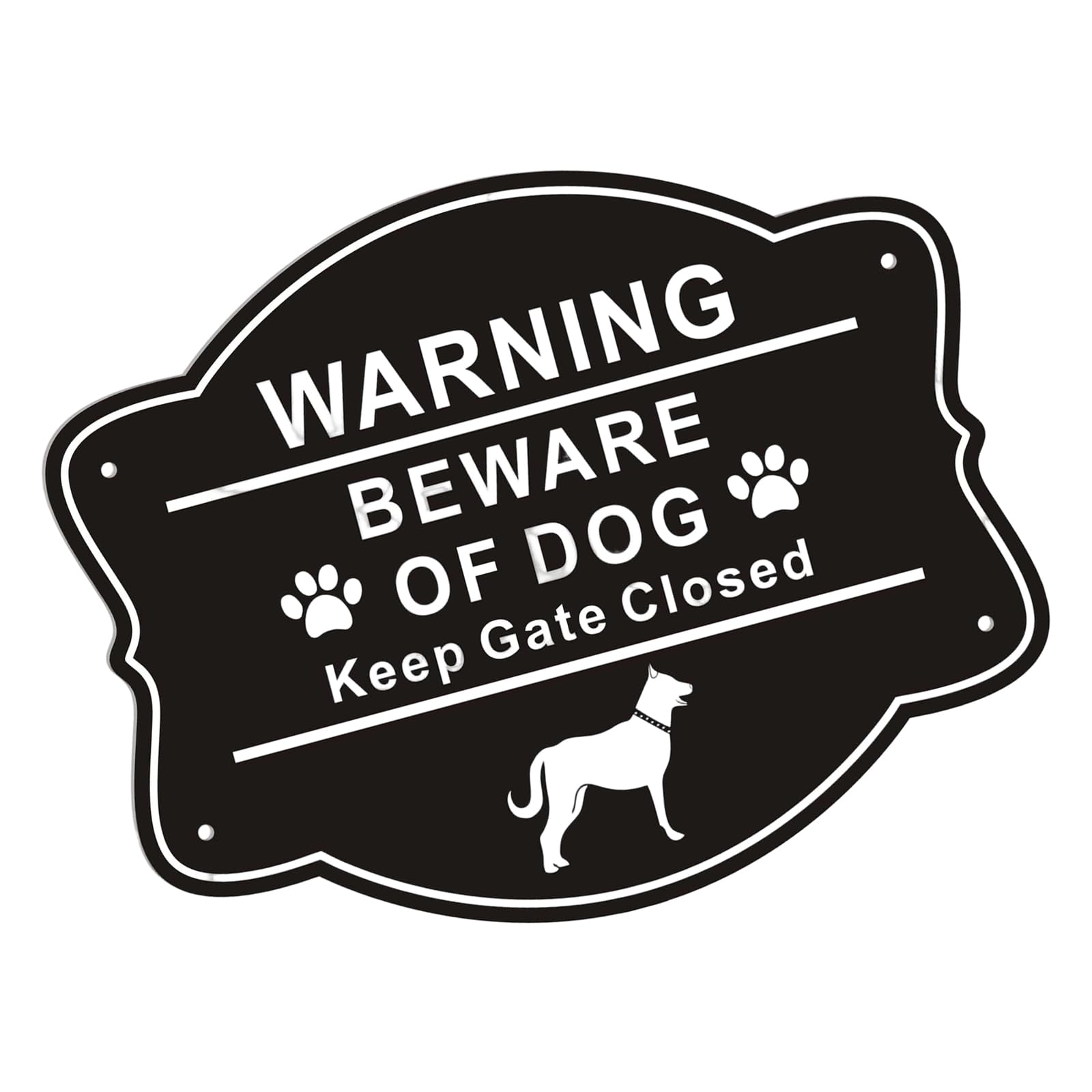 Buxuaaaa Aluminum Beware of Dog Sign Outdoor Weather Resistant Warning Plaques for Yard Garden Fence Security Rustproof Design Dog Caution Plaques