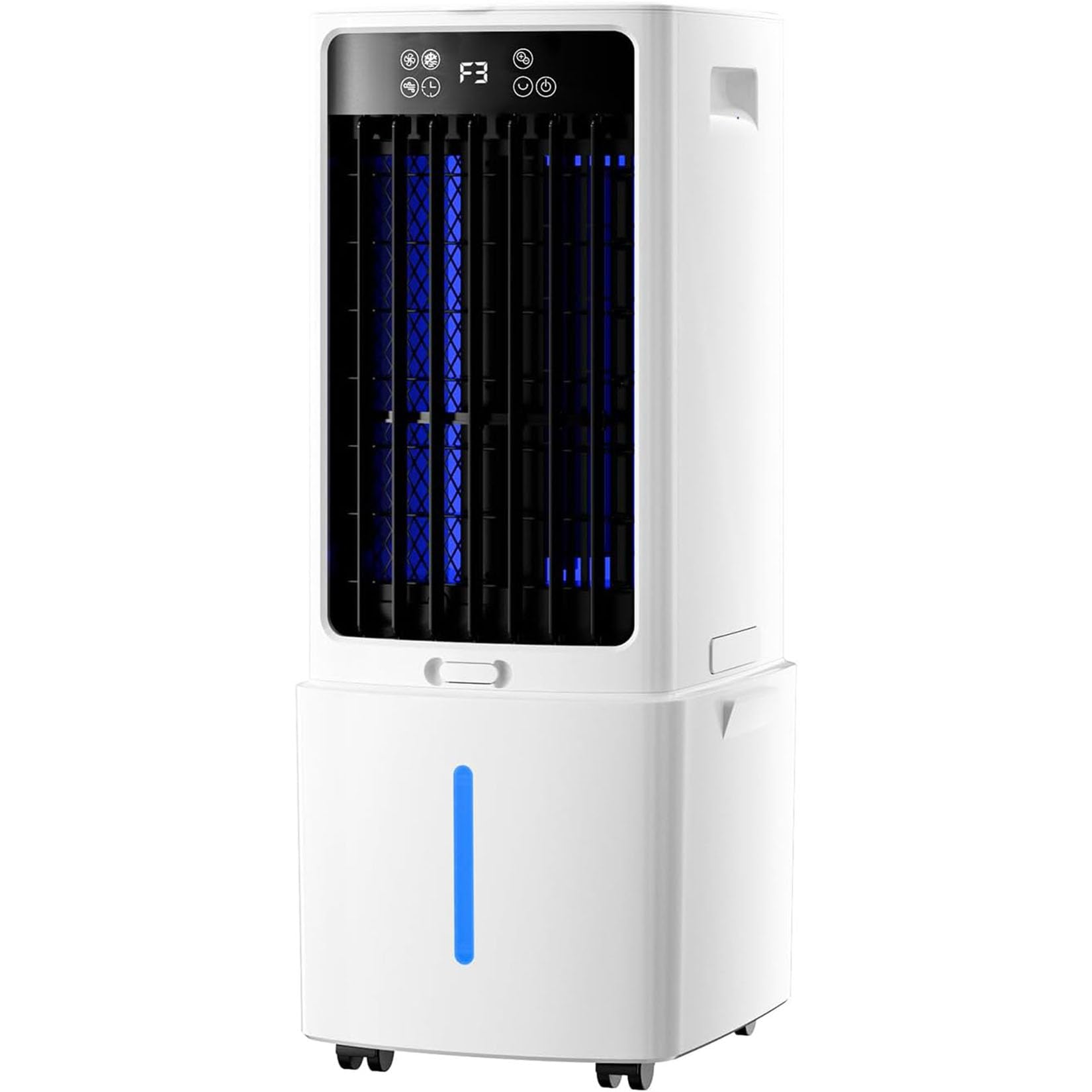 Raffrescatore Portatile Evaporativo con Serbatoio da 12L - Telecomando, 3 Velocità, Ventilatore Senza Finestra, Timer 12H, Raffrescatore per Soggiorno & Camera da Letto