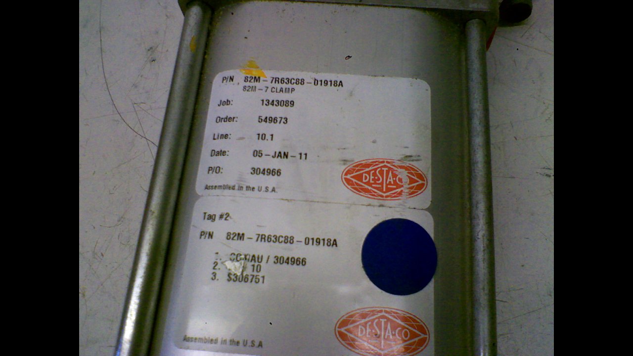 Destaco 82M-7R63c88-01918A Pneumatic Power Clamp 82M-7R63c88-01918A