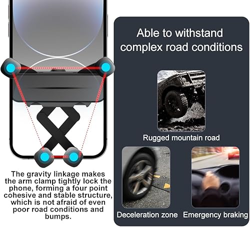 Miniatura 2 de Soporte de teléfono de coche para Mazda CX-5 Accesorios de automóvil Instalación especial de vehículo, solo para 2016 CX5, no universal Bloqueo