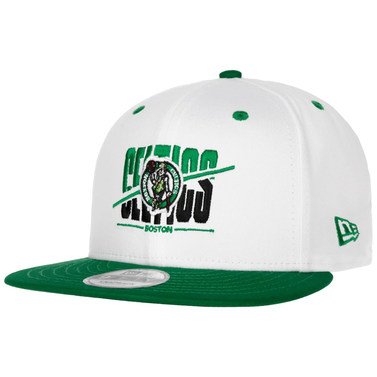 New Era 9Fifty White Crown Celtics CapEra Men - Fitted Cap Baseball Flat Brim Snapback, with Peak Spring-Summer Summer - S/M (54-57 cm) White-Green