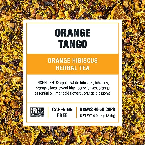 Image of Tiesta Tea - Orange Tango, Loose Leaf, Orange Hibiscus Herbal Tea, Premium Non-Caffeinated Fruit Blend, Makes Hot or Iced & Up to 50 Cups, 4oz Refillable Tin