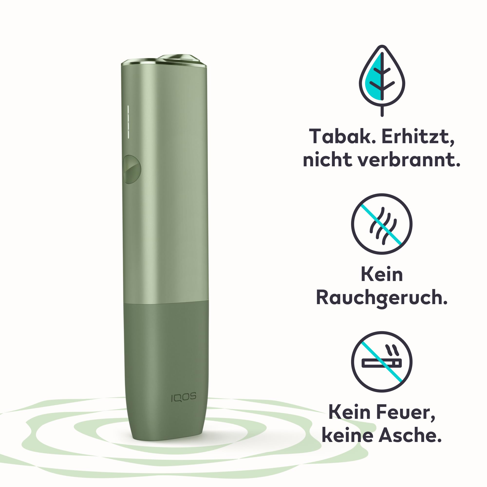 IQOS ILUMA ONE Kit Moss Green - Tabakerhitzer (in 5 Farben) - für TEREA Tabaksticks - unsere beste Alternative zur Zigarette