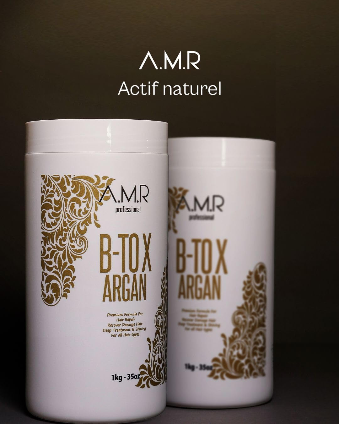 BTOX ARGAN AMR Professional Cuidado Profundo reparador intenso para cabello muy dañado (1 kg)