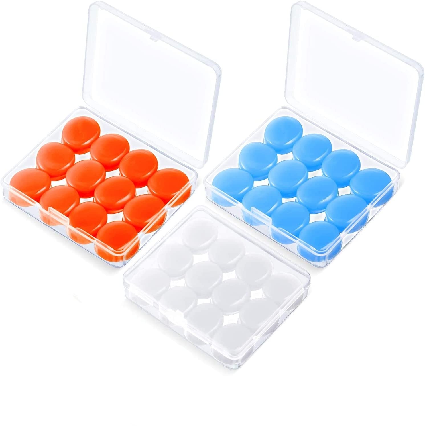 18 Pairs Ear Plugs for Sleeping. Soft Reusable Moldable Silicone Earplugs. Custom Fit - Noise Reduction for Concert, Swimming, Study, Loud Noise, Snoring