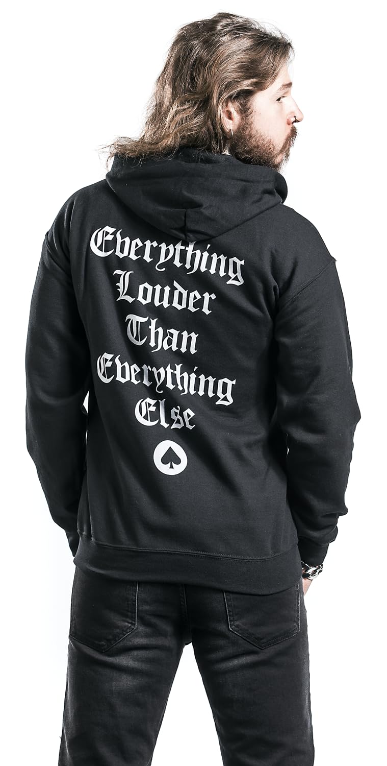 Motörhead England Homme Sweat-Shirt zippé à Capuche Noir