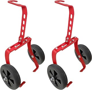 Snowmobile Dolly System,Universal Adjustable Snowmobile Transport Kit,Sled Wheels (A Pair of Red)