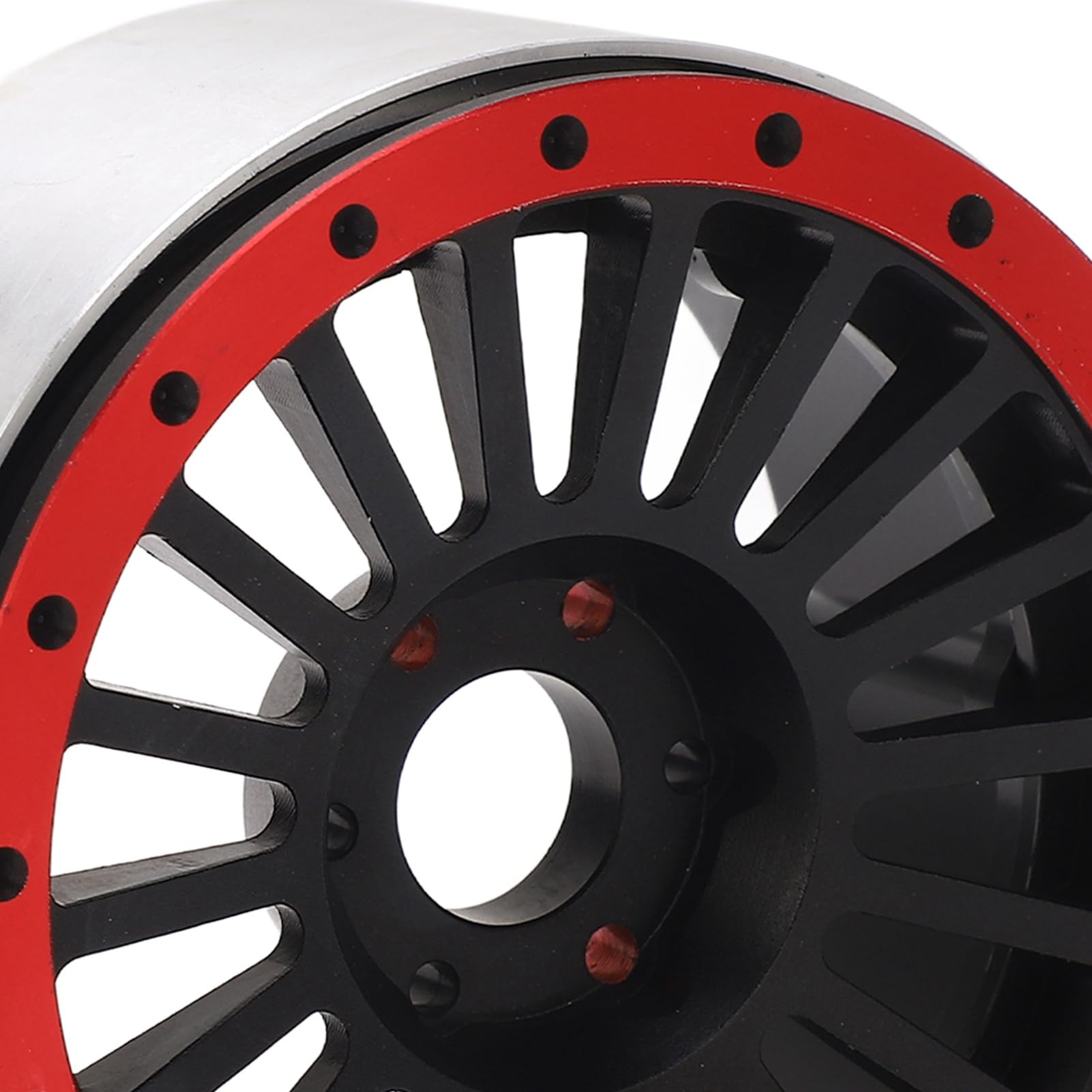 Jante de Roue de Voiture RC, Jante de Roue RC 2,6 Pouces, Installation Facile, Aluminium Durable, 4 Pièces Réutilisables pour Voiture 1/10 RC (Rouge)