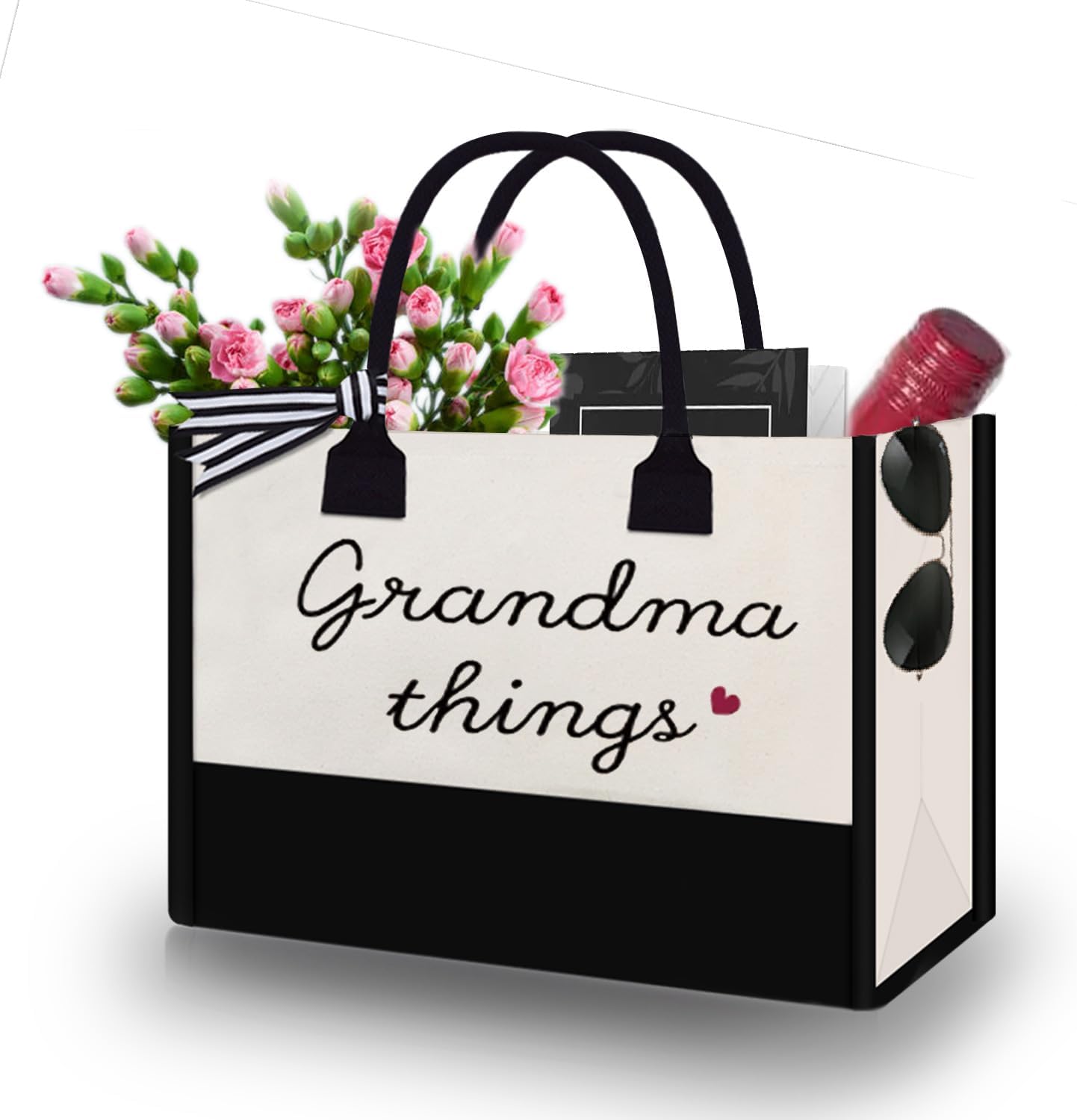 Custom Things Bag, Functional Tote Bag, Birthday Grandmother Durable Beach Bag Gifts for Grandma, Grandparents