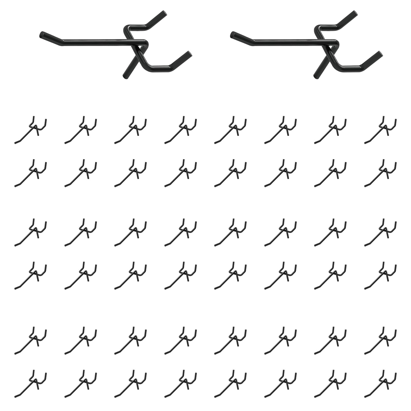 Yauhar 50Pcs 2"/5CM Pegboard Hooks Assortment Set