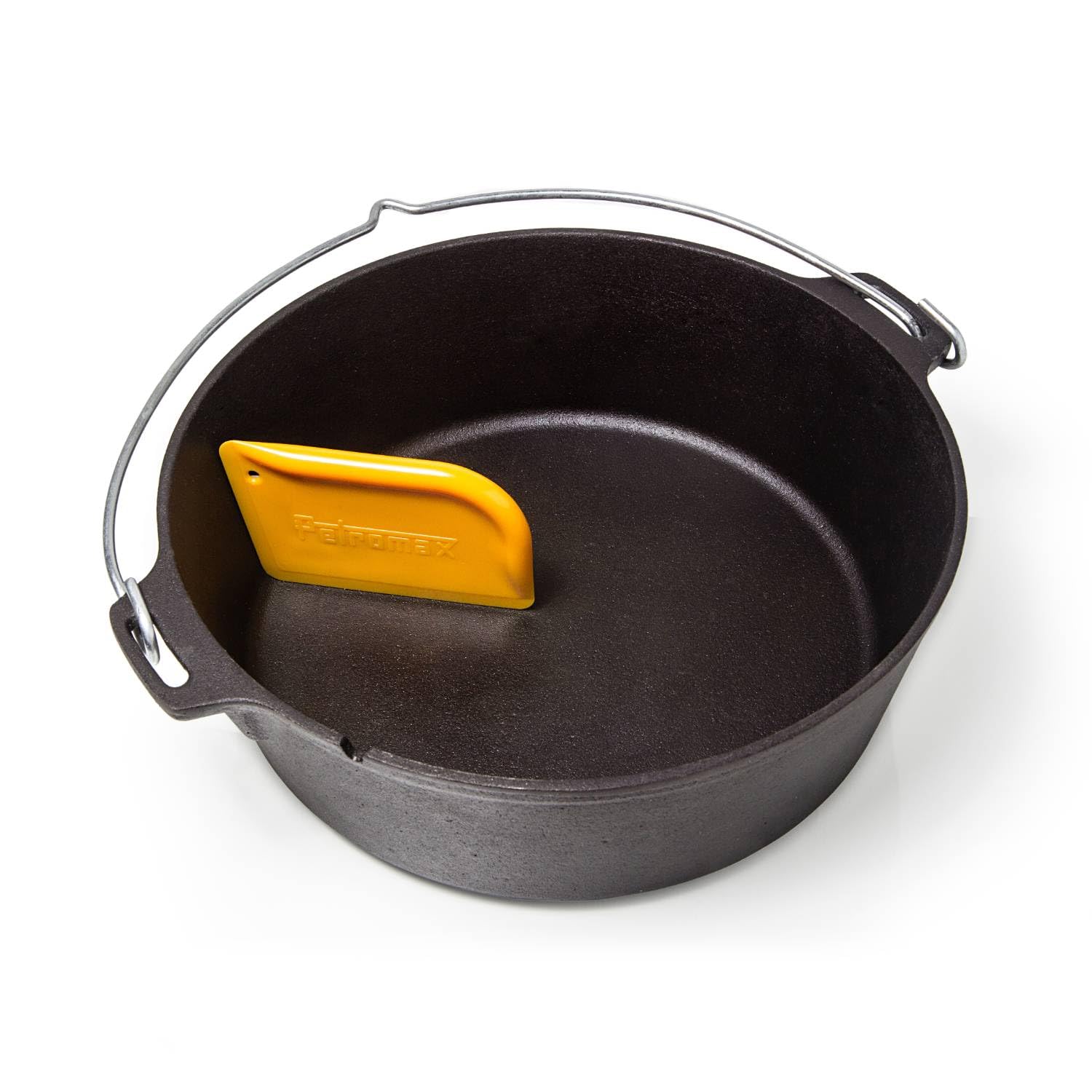 Petromax Pan Scraper, Clean Cast or Wrought Iron Dutch Ovens and Fire Skillets, High Heat Plastic, No Ridges