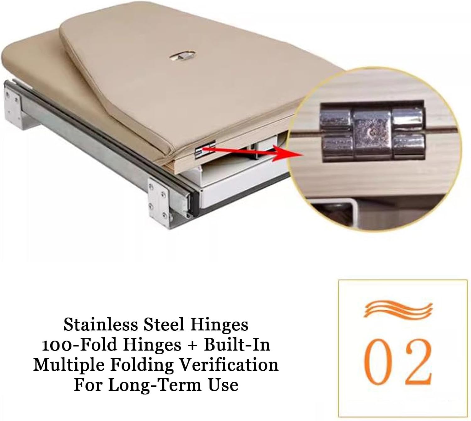 Hiding Foldable Ironing Board,180 Rotation Retractable,with Heat Resistant Cover,Load-Bearing 20 Kg for Apartment Small Room