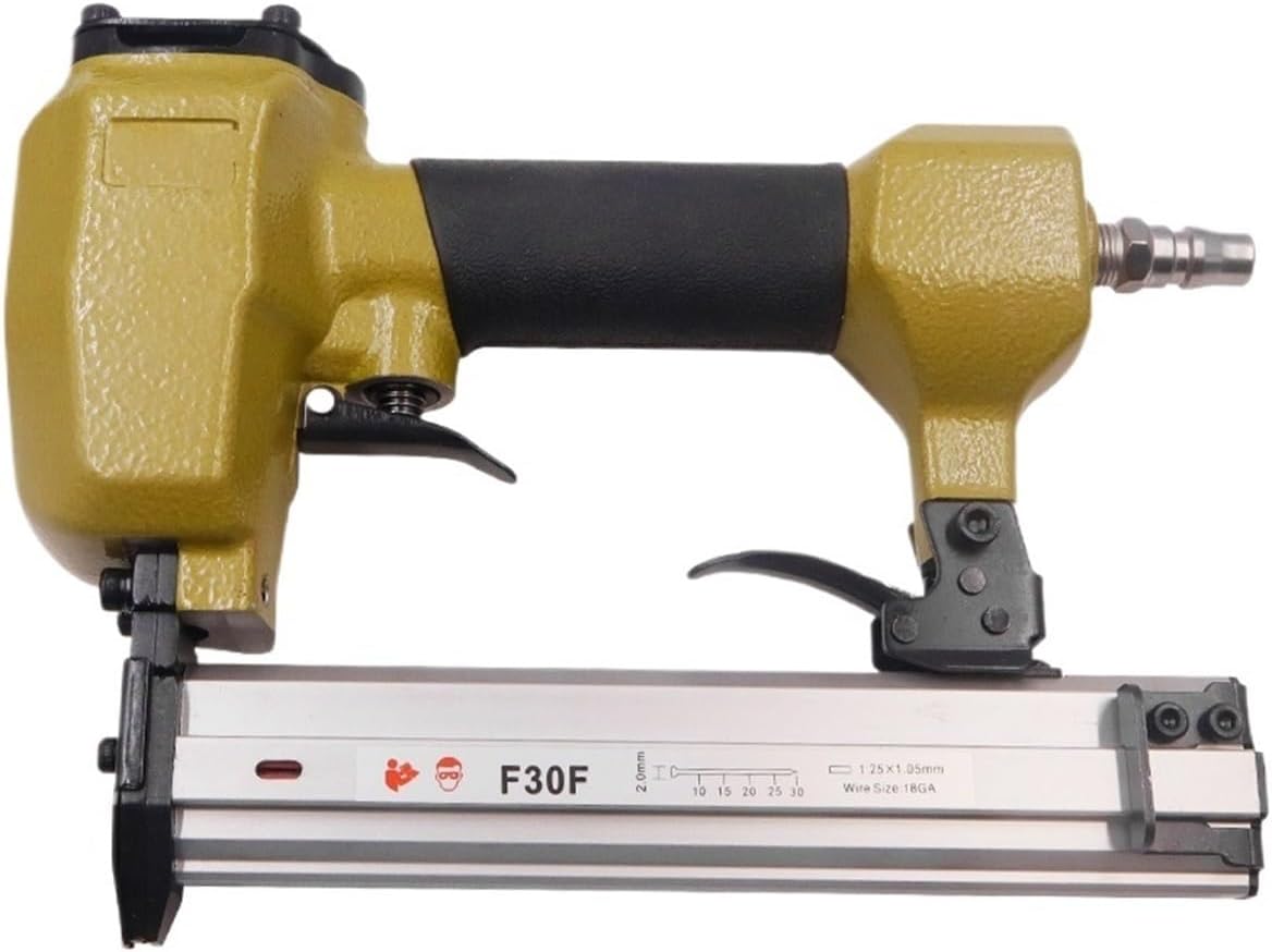 AALLYN Pneumatic Decorative Stapler F30F Air Nailer 18Ga Small Fixing Nail Gun (Color : EU Air Inlet)