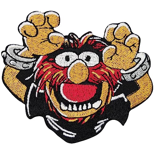SESAM Street Muppets Animal Party Hard Rockabilly Monster Biker Iron on Patch Badge