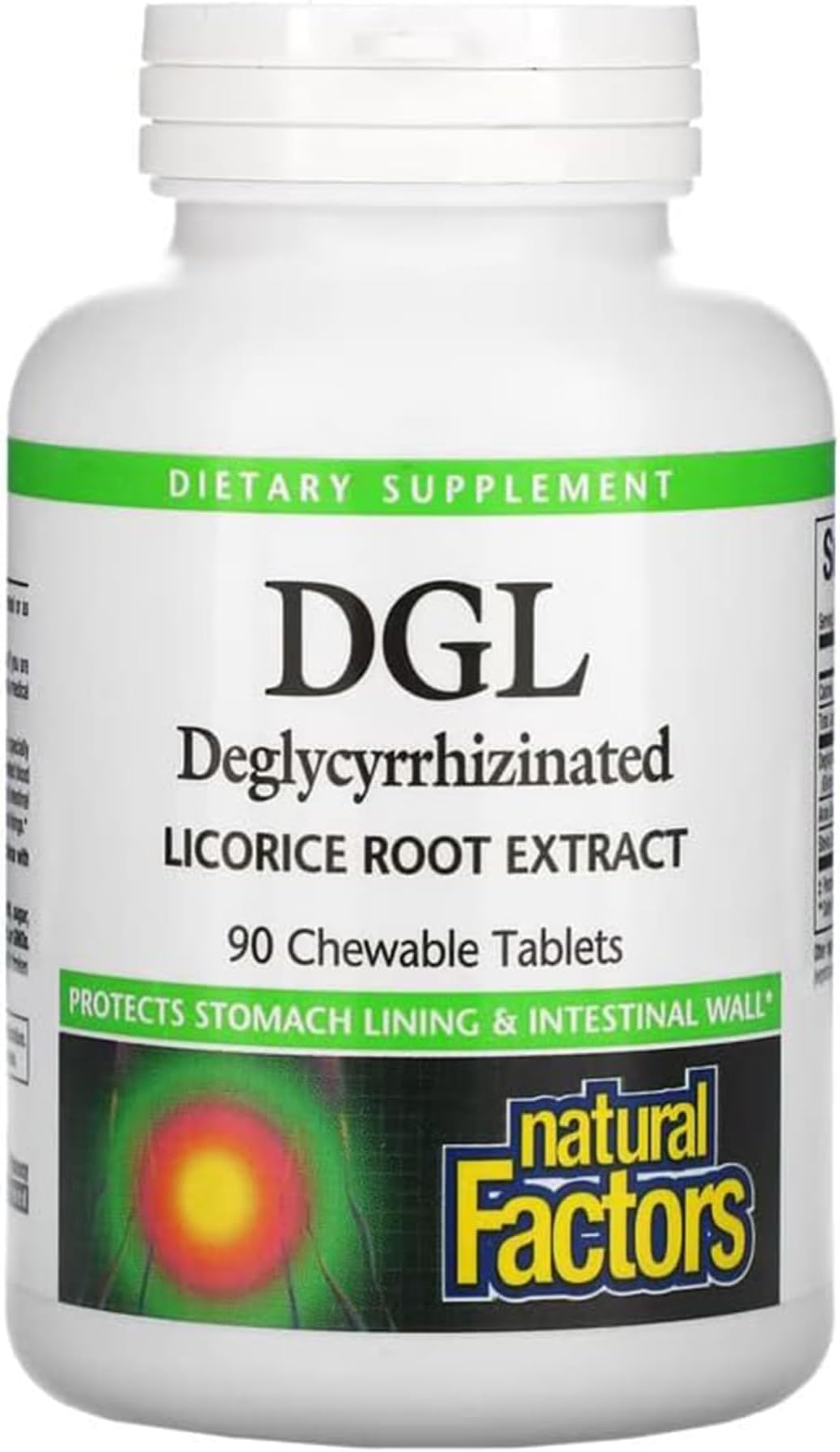 Natural Factors, DGL (Licorice Root Extract), 400mg, High Dose, 90 Vegan Chewable Tablets, Vegetarian, Soy Free, Gluten Free, Non GMO