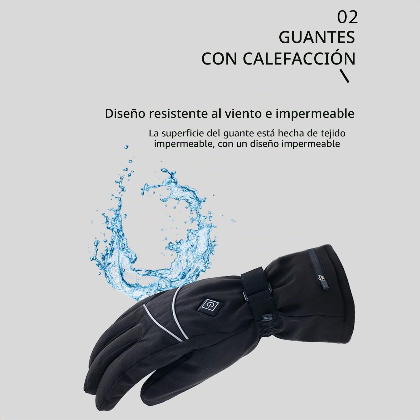 Guantes Calefactables para Hombres Y Mujeres, Guantes Calefactores Eléctricos Portátiles con Tres Ajustes de Temperatura, Guantes Térmicos Calefactores de Invierno para Exteriores, Ciclismo, Motocicle