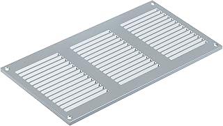 300x150mm - Grille de Ventilation - Grise En Acier Grille D'aération avec Moustiquaire