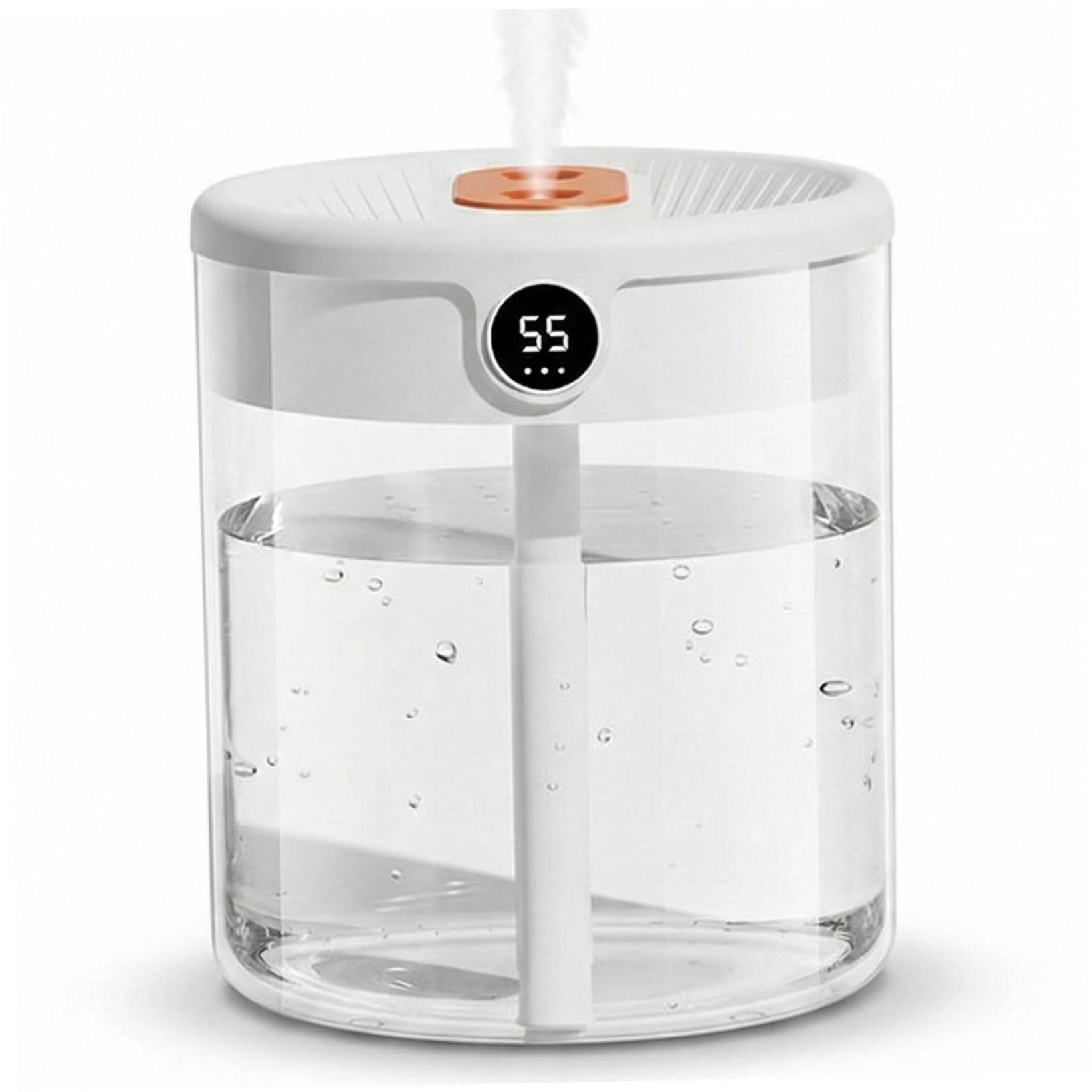 Humidificateur d'air 2L à double brume avec écran numérique blanc