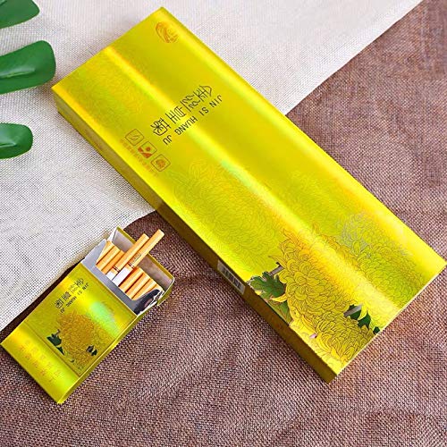 HUWOYMX Green Tea Herbal Cigarettes Peony Tea Smoke, Chinese Herbal