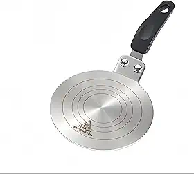Adaptador para Fogão de Indução 12cm, Suporte para Inducao Aco Inox, Adaptador Indução Anti-Escaldante, Aaptador Chapa para Fogão Rápida Termicamente Condutivo, 500ºC
