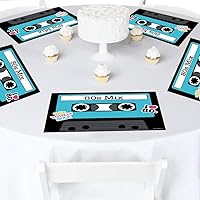 Vista 2 de Big Dot of Happiness Juego de 16 manteles individuales de fiesta retro de los años 80