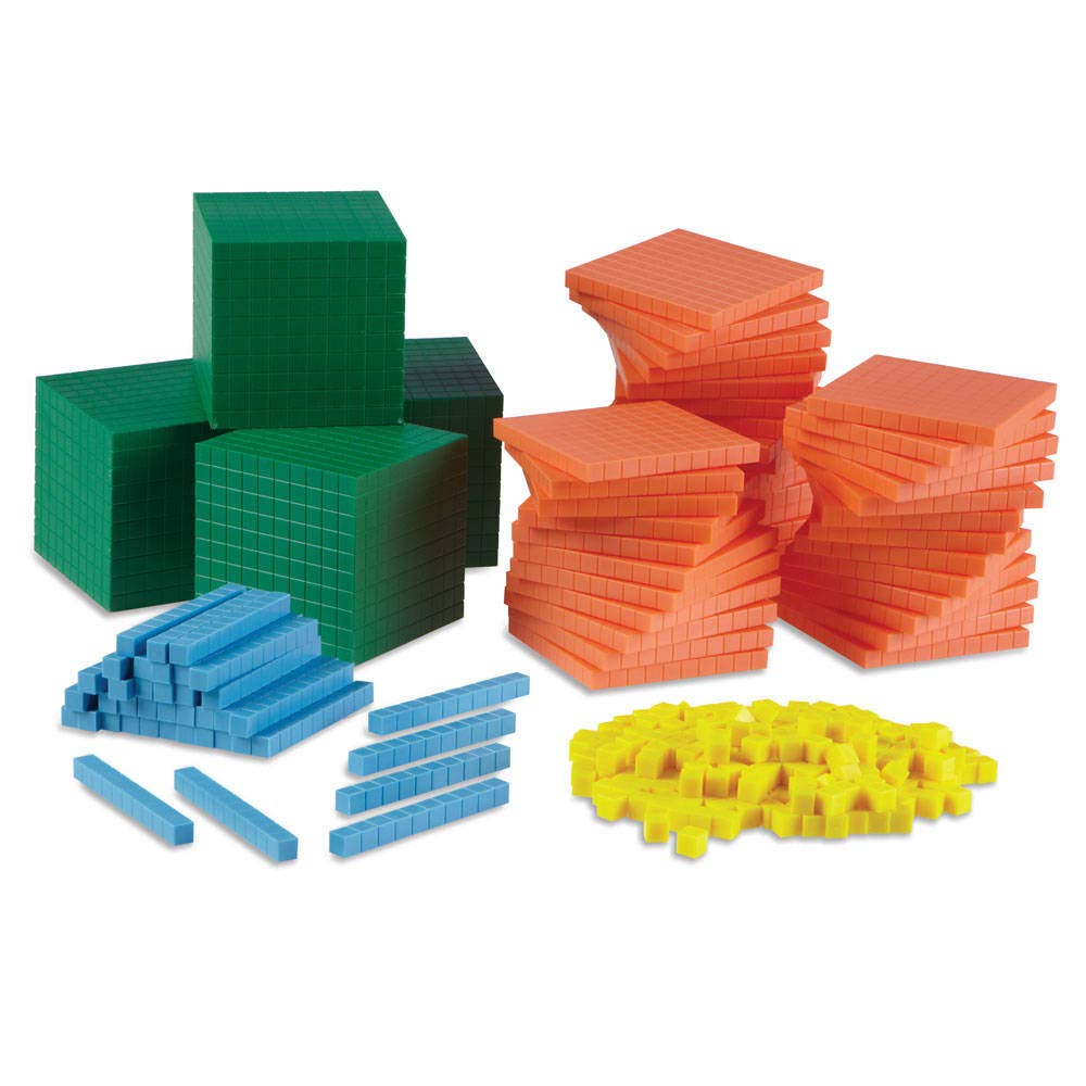 hand2mind Differentiated Foam Base Ten Blocks Complete Set, Place Value Blocks, Counting Cubes, Base Ten Blocks Classroom Set, Math Blocks Kindergarten, Base 10 Math Manipulatives (Set of 484)