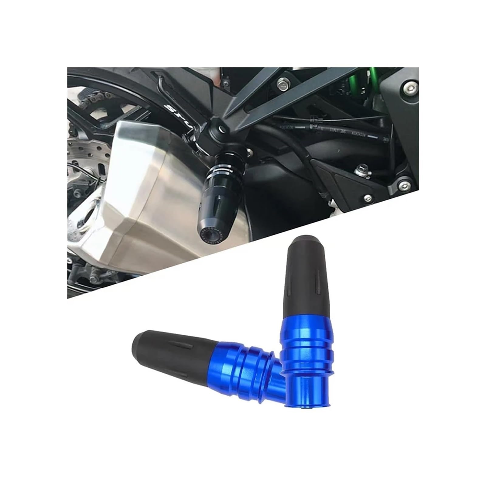 Moto Tamponi Paratelaio Barra Di Protezione Universale Per Telaio Motocicletta, Anticaduta Motore, Scarico In Alluminio CNC