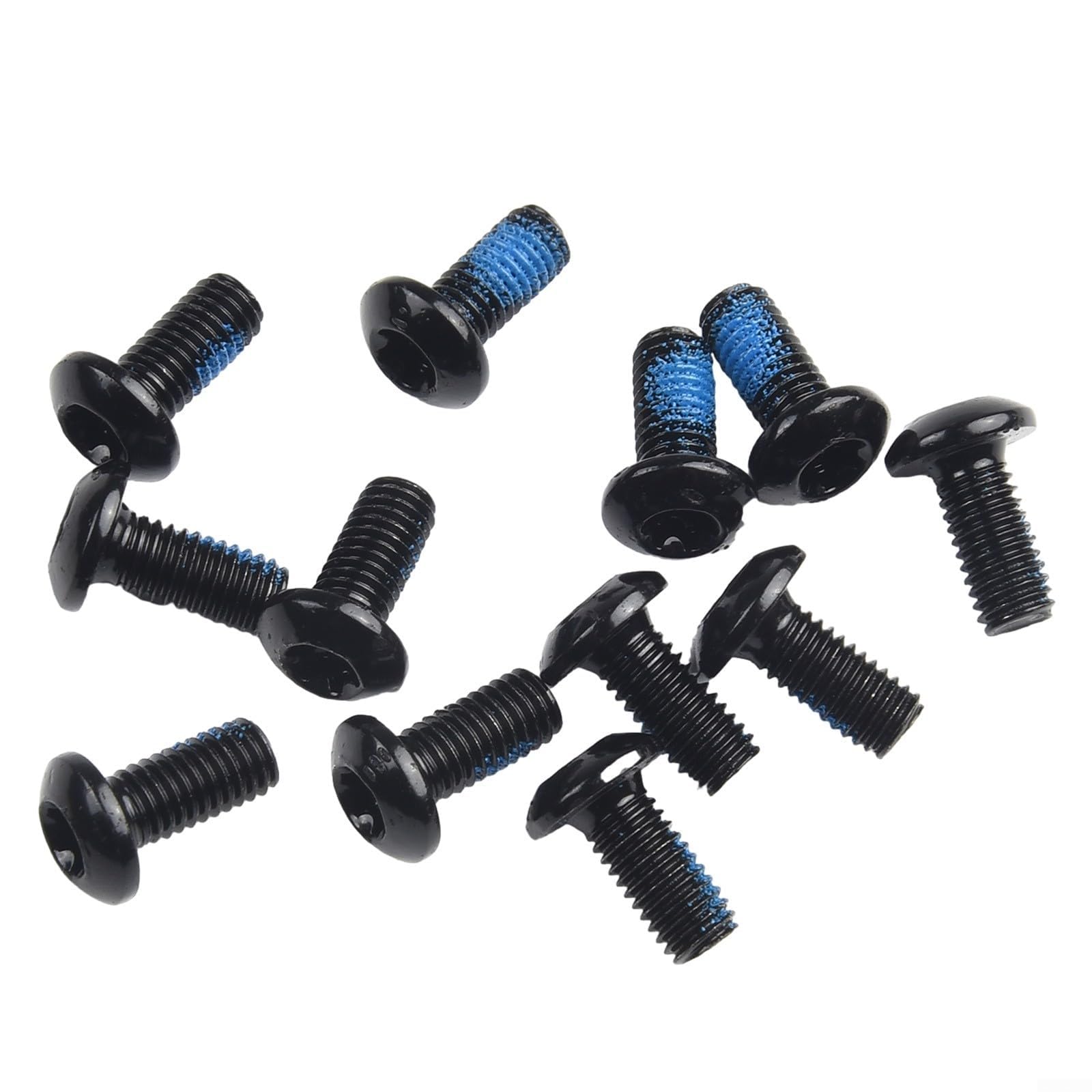 M5 5mm x 12mm Bicycle Brake Disc Bolts with Torx T25 Head Pack of 12 Steel Screws with Anti Loose Thread for Road Bikes (12pcs)