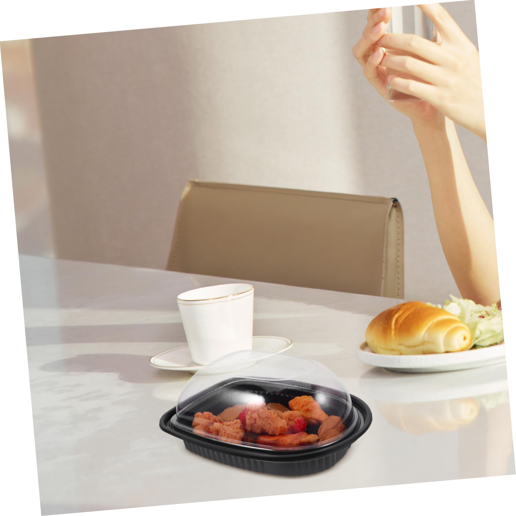 SOLUSTRE 6pcs Meal Box Take-out Food Containers Container Lid Chinese Takeout Box Leak Break Resistant Portable
